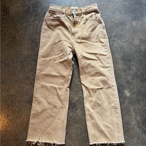 Abercrombie & Fitch Women's Tan Straight Jeans